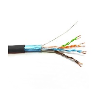 CAT6 F UTP shielded UV cable Black PVC Outdoor - By the Meter