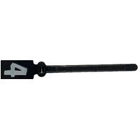 Cablemarker #4 Black - Strip of 10