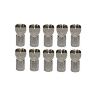 RG6 F Type Quad Shield Twist on Connectors - Pack of 10