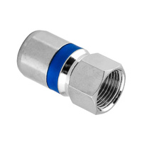 RG6 Quad Self-Lock (Push on) F Type Connector