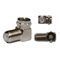 F Male to F Female Right Angle Adapter 