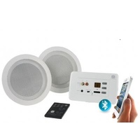 In-wall Stereo Bluetooth Amplifier & 2x Ceiling Speakers