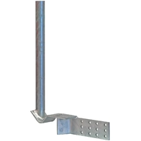 Single Arm Gutter Mount - Galvanised