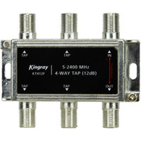 Kingray KT412F 4 Way 12dB Tap, Power Pass Through Port, 5-2400 MHz