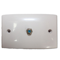 RF Single F-Type Wall Plate - 20 Pack