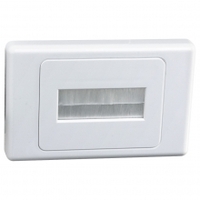 Flush Wall Plate with Brushed Entry for Cables