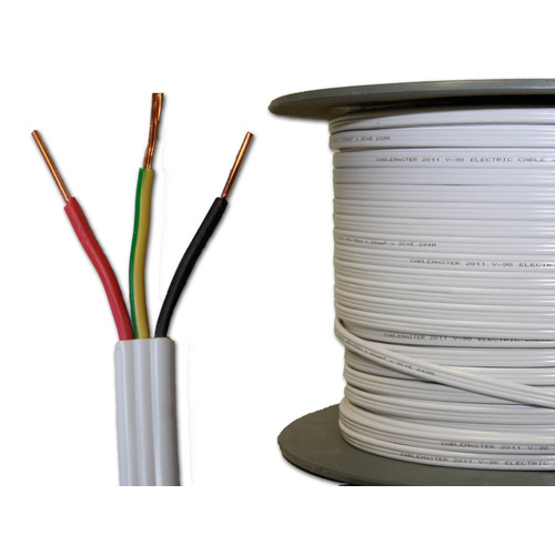 TWIN AND EARTH CABLE SOLD PER 100M DRUM 1MM,1.5MM 4MM 6MM 2.5MM 10MM OR 16MM 